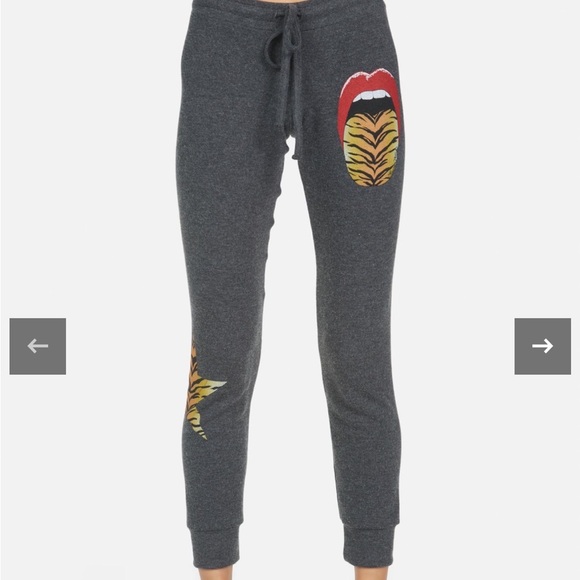 NWT Lauren Moshi Kizzy Tiger Tongue Crop sweatpants XS - Picture 5 of 12